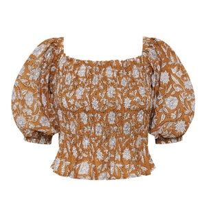 Daughters of India Saira top in Clay